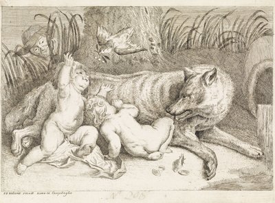 Romulus i Remus autorstwa Philippe Lambert Joseph Spruyt