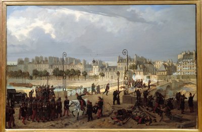 Scena z emotikonami na moście archeveche, 23 czerwca autorstwa Philippe Marie Chaperon