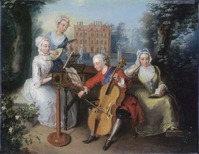 Portret grupowy dzieci króla Anglii Jerzego II autorstwa Philippe Mercier