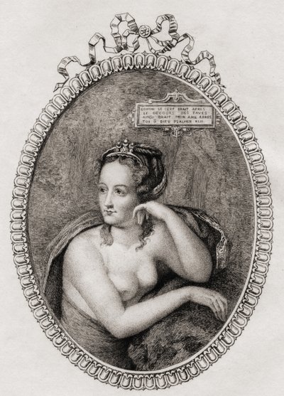 Francuska kochanka króla Henryka II z Francji: Diane de Poitiers (1499-1566) autorstwa Philippe after Mercier