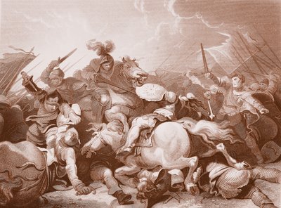 Bitwa pod Bosworth Field , grawerowane przez AH Payne (lito) autorstwa Philippe de (after) Loutherbourg