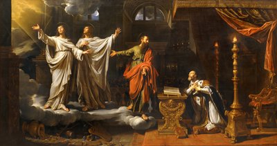 Ukazanie się świętego Gerwazego i świętego Protazego świętemu Ambrożemu ... autorstwa Philippe de Champaigne