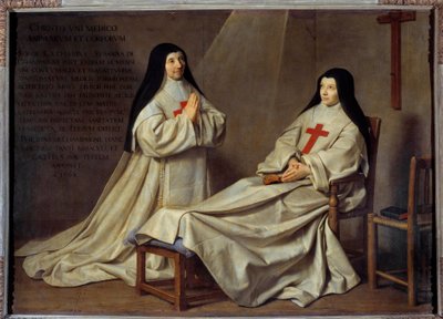 Jansenizm: „”Portret matki Katarzyny Agnes Arnauld (1593-1671) i siostry Katarzyny de Sainte Suzanne Champaigne (1636-1686), córki artysty””” Matka Katarzyna-Agnes z Saint-Paul zwana Agnes Arnauld była ksieni opactwo Port Roya autorstwa Philippe de Champaigne
