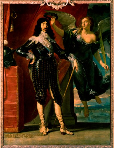 Ludwik XIII - portret jego koronacji przez Victory autorstwa Philippe de Champaigne