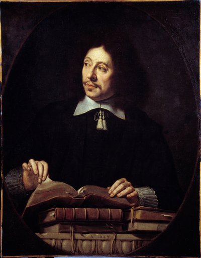 Portret mężczyzny. Obraz Philippe de Champaigne (1602-1674) w. Płomień. autorstwa Philippe de Champaigne