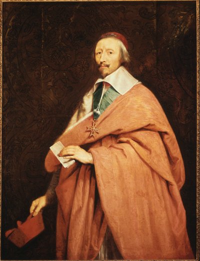 Portret Richelieu autorstwa Philippe de Champaigne (1602 - 1674), Muzeum Wersalskie. autorstwa Philippe de Champaigne