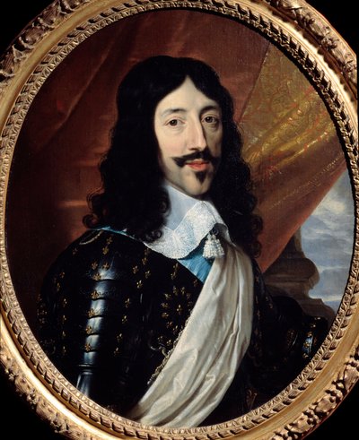 Portret króla Francji Ludwika XIII (1601-1643) Obraz Philippe de Champaigne (1602-1674) XVII w. Ndz. 0,75x0,62 m Paryż, Musee Carnavalet - Portret króla Francji Ludwika XIII (1601-1643). Obraz Philippe de Champaigne (1602-1674) autorstwa Philippe de Champaigne