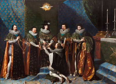 Przyjęcie Henryka Orleańskiego, księcia Longueville, w zakonie Ducha Świętego przez Ludwika XIII, 15 maja 1633, 1634 (olej na płótnie) autorstwa Philippe de Champaigne