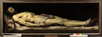 Martwy Chrystus leżący na całunie Obraz Philippe de Champaigne (1602-1674) XVII w. Słońce 0,68x1,97 m Paryż, Musee du Louvre autorstwa Philippe de Champaigne