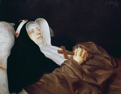 Zakon św. Brygidy na łożu śmierci, 1634 r. autorstwa Philippe de Champaigne