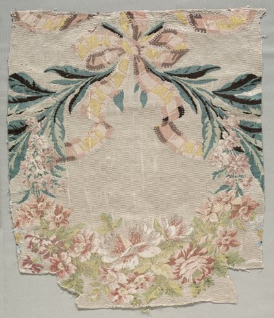 Fragment jedwabiu, część panelu "Le panier fleuri" autorstwa Philippe de Lasalle