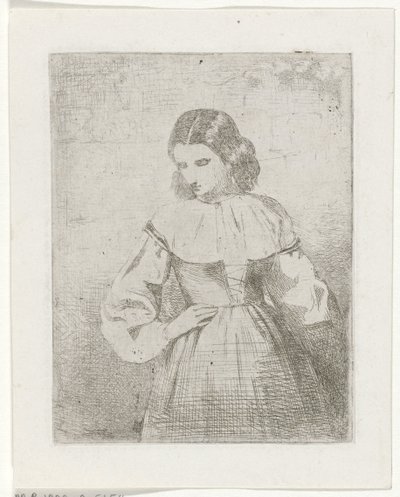 Portret młodej kobiety autorstwa Philippus Anthonius Alexander Kanne