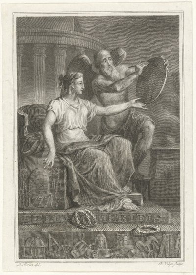 Symboliczne przedstawienie w 50. rocznicę Felixa Meritisa, 1827 autorstwa Philippus Velijn