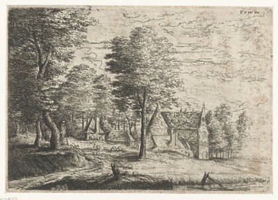 Krajobraz z pasterzem i jego trzodą Trzy krajobrazy (tytuł serii) autorstwa Philips Augustijn Immenraet