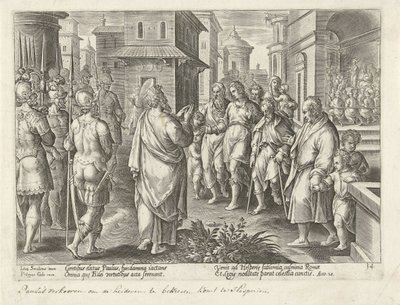 Paweł głosi w Rzymie nauki Chrystusa Dzieje Apostolskie (tytuł serii) Acta Apostolorum (tytuł serii) autorstwa Philips Galle (possibly)