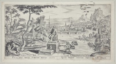 Cephalus i Procris autorstwa Philips Galle