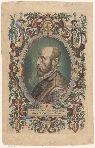 Portret Abrahama Orteliusa autorstwa Philips Galle