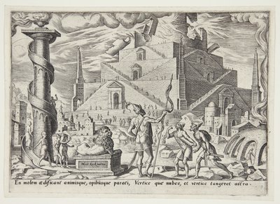Wieża Babel autorstwa Philips Galle