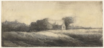 Krajobraz z wędkarzem w łódce autorstwa Philips Koninck (attributed to)