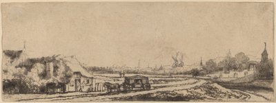 Krajobraz z trenerem autorstwa Philips Koninck