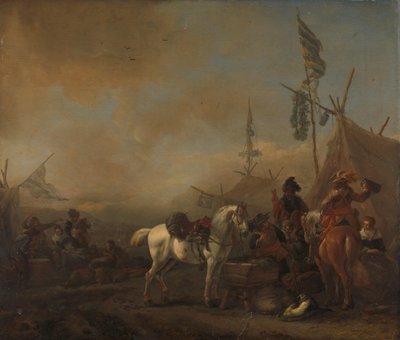Obóz wojskowy autorstwa Philips Wouwerman