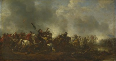 Kawaleria atakująca piechotę, 1656-1668 autorstwa Philips Wouwerman