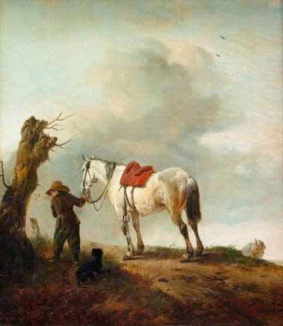Biały koń; pleśń autorstwa Philips Wouwerman