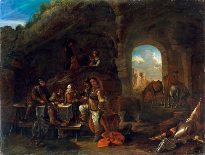 Scena Karczmy, c1640-1665 autorstwa Philips Wouwerman