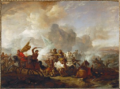 Potyczka konna między Orientalami i Cesarskimi ... autorstwa Philips Wouwermans or Wouwerman
