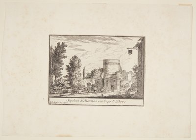 Grobowiec Metelli lub oba Capo di Bove autorstwa Philothée Francois Duflos