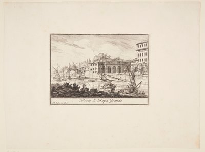 Duński: Port w Ripo Grande autorstwa Philothée Francois Duflos