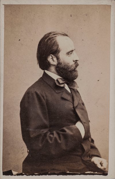 Portret dyrygenta i kompozytora Angelo Marianiego 1821-1873. autorstwa Photo studio Giulio Rossi and Giovan