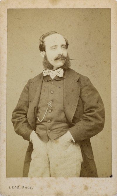 Portret skrzypka i kompozytora Adolphe Blanca 1828-1885, ok. 1930 1870. autorstwa Photo studio Legé and Bergeron.