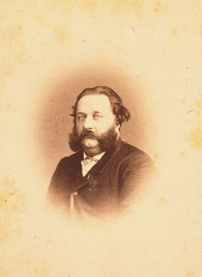 Portret kompozytora Alfreda Jaëlla 1832-1882, 1866. autorstwa Photo studio Paetz.