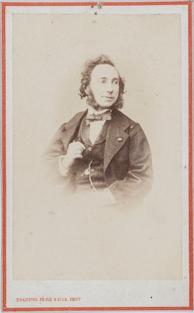 Portret skrzypka i kompozytora Camilla Sivori 1815-1894 . autorstwa Photo studio Trantoul Père and Fils.