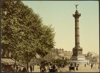 [Colonne de Juillet, Place de la Bastille, Paryż, Francja]. autorstwa Photochrom Zürich