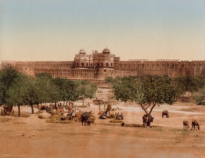 Agra. Fortyfikacja autorstwa Photoglob Co. (Zurich, active c. 1890 1910)