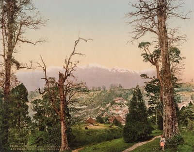Dardżyeling. Kinchinjunga i śniegi z Beechwood Park autorstwa Photoglob Co. (Zurich, active c. 1890 1910)