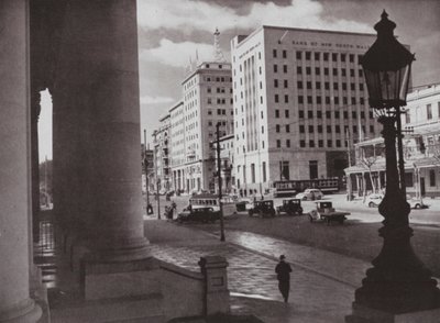A View of North Terrace, Adelaide, Australia Południowa (zdjęcie czarno-białe) autorstwa Photographer Australian