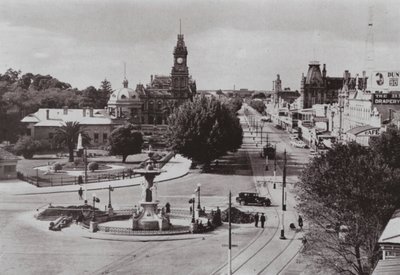 Widok na Bendigo, Victoria (zdjęcie czarno-białe) autorstwa Photographer Australian