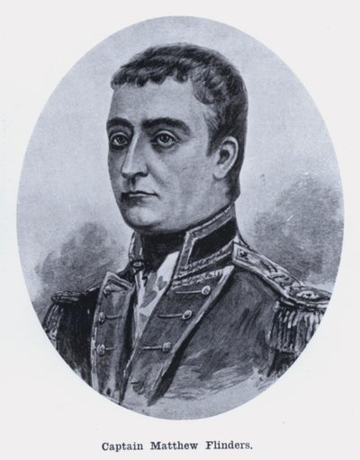 Kapitan Matthew Flinders (zdjęcie czarno-białe) autorstwa Photographer Australian