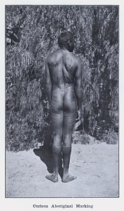 Ciekawy znak Aborygenów (zdjęcie czarno-białe) autorstwa Photographer Australian