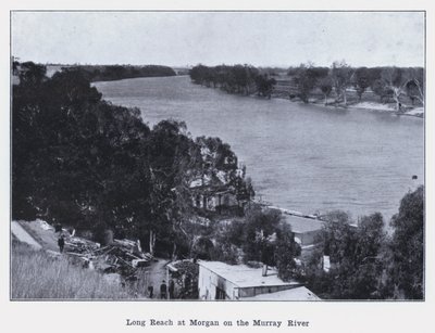Long Reach w Morgan nad rzeką Murray (zdjęcie czarno-białe) autorstwa Photographer Australian