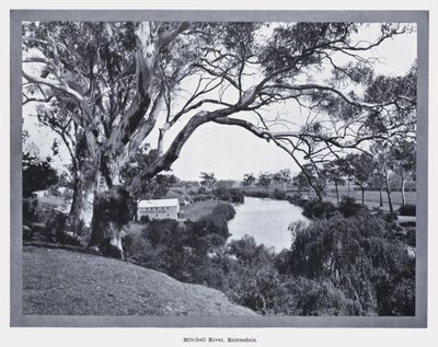 Rzeka Mitchell, Bairnsdale (zdjęcie czarno-białe) autorstwa Photographer Australian