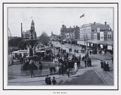 Pall Mall, Bendigo (zdjęcie czarno-białe) autorstwa Photographer Australian