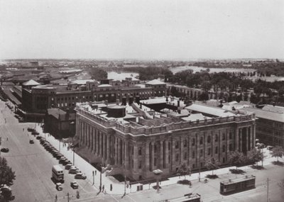 Parlament, Adelajda, Australia Południowa (czarno-białe zdjęcie) autorstwa Photographer Australian