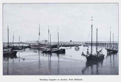 Luggery perłowe w Anchor, Port Hedland (zdjęcie czarno-białe) autorstwa Photographer Australian