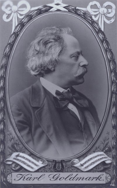 Karl Goldmark, węgierski kompozytor (czarno-białe zdjęcie) autorstwa Photographer Austrian
