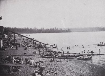 English Bay, Vancouver (zdjęcie czarno-białe) autorstwa Photographer Canadian
