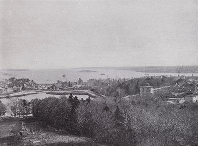 Wejście do portu, Halifax (zdjęcie czarno-białe) autorstwa Photographer Canadian